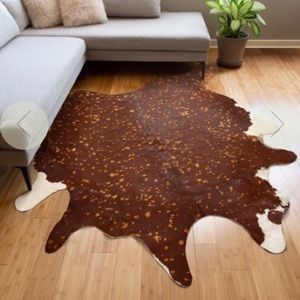 Cowhide splatter dyed real cowhide. 7ft. x 7ft.
